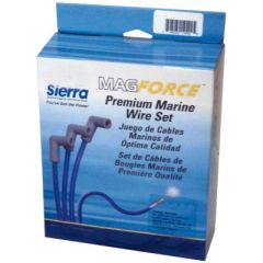 Premium Marine Spark Plug Wire Set, Mercruiser 350 Mag Bravo MPI, Kevlar Core, Stainless Steel Conductor, Silicone Jacketing, RFI Suppression Technology, Thunderbolt Ignition, Corrosion-Resistant Terminals, OE Style Boots, OEM Number 84-816608Q71