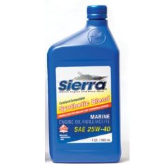 Sierra 9440CAT7 Synthetic Blend, 4-Cycle Inboard-Sterndrive Engine Oil, 25W40 FCW, 55 Gal. Drum, modern 4-stroke recreational engines, NMMA FC-W® Certified, API-SL approved, enhanced detergent, dispersants properties, wear protection, deposit control, ZDD