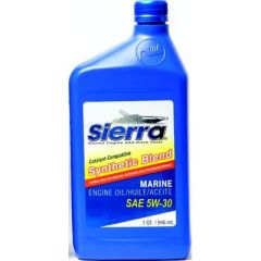 Sierra 95552 Semi-Synthetic Engine Oil 5W-30, Quart, High Performance, Catalyst Protection